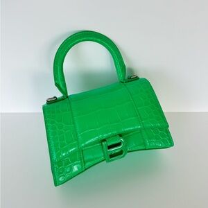 Balenciaga Green Mini Bag with Crocodile Texture